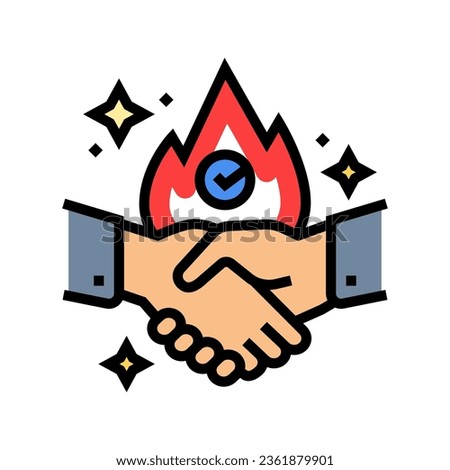 dedication flame succes challenge color icon vector. dedication flame succes challenge sign. isolated symbol illustration