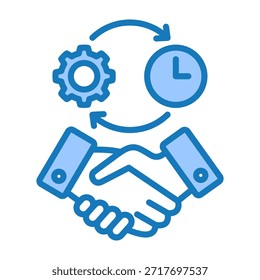 Dedication Icon Blue Dualtone Design Vektorgrafik
