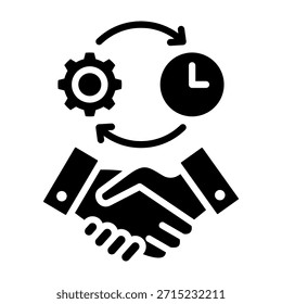 Ilustração de vetor de design de glifo de ícone de dedicação