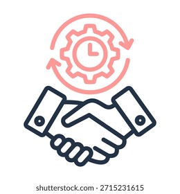 Ilustração de vetor de design de cor de linha de ícone de dedicação
