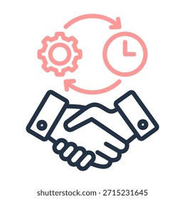 Ilustração de vetor de design de cor de linha de ícone de dedicação