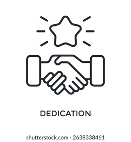 Dedication Icon Outline Style. Vector Illustration For Graphic Design