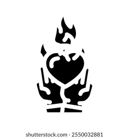 dedication success life glyph icon vector. dedication success life sign. isolated symbol illustration