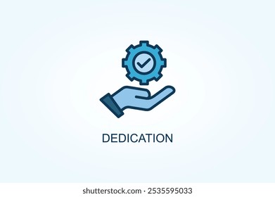 Dedication vector or logo sign symbol illustration