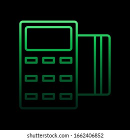 Deduction of funds from card nolan icon. Simple thin line, outline vector of e-commerce icons for ui and ux, website or mobile application