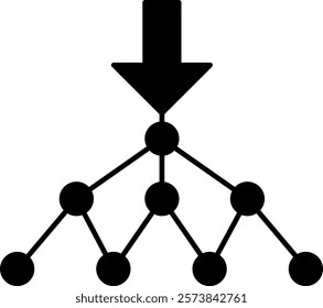 Deduction Icon - Black Filled Style - Critical Thinking Theme