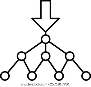 Deduction Icon - Line Style - Critical Thinking Theme