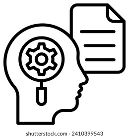 Deductive Reasoning icon line vector illustration