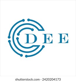 DEE letter design. DEE letter technology logo design on white background. DEE Monogram logo design for entrepreneur and business