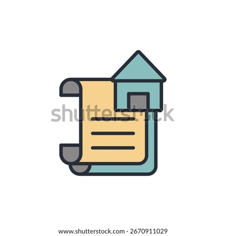 deed icon collection .design style with background