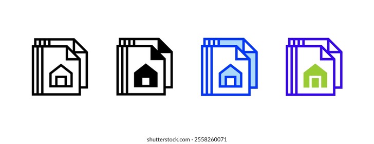 Deed Icon. linear style sign for mobile concept and web design. Outline vector icon. Symbol, logo illustration. Vector