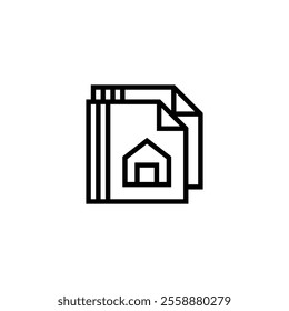 Deed Icon. linear style sign for mobile concept and web design. Outline vector icon. Symbol, logo illustration. Vector