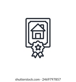 deed icon. vector.Editable stroke.linear style sign for use web design,logo.Symbol illustration.