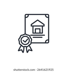 deed icon. vector.Editable stroke.linear style sign for use web design,logo.Symbol illustration.