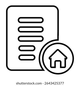 deed line icon design. deed thin black outline symbol vector illustration. editable stroke icon on transparent background.