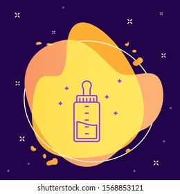 deeding, bottle, vector, icon. Illustration isolated vector sign symbol - Baby and baby toys outline vector icon