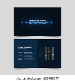 Deejay business card design template. 