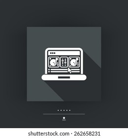 Deejay mixing console icon