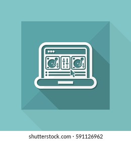 Deejay mixing console icon
