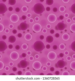 Deep 3d sphere particles seamless pattern