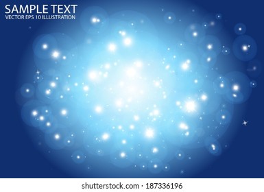 Deep abstract space vector background  template - Vector shiny  blue shiny space  background illustration