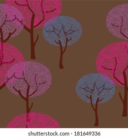 Deep  background  with abstract trees