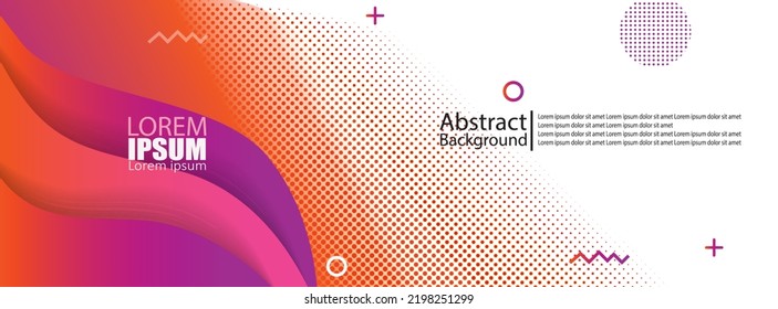 diseño de banner profundo con combinación de colores de gradiente de moda con efecto de semitono en líneas abstractas. Diseño de elementos. ilustrador vectorial.