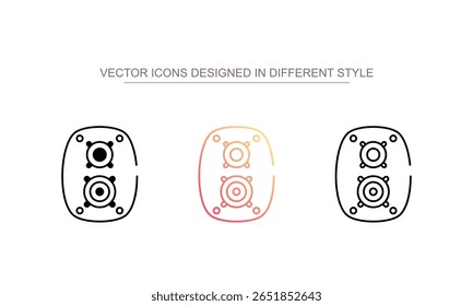 Design ícone de graves profundo com ilustração de fundo branco