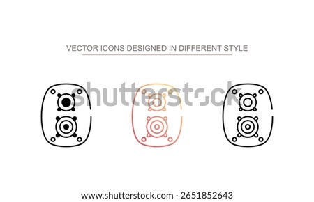 Deep Bass icon design with white background stock illustration