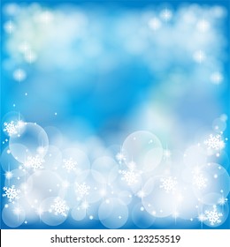 Deep blue abstract background with bubble and sparkle, create by vector