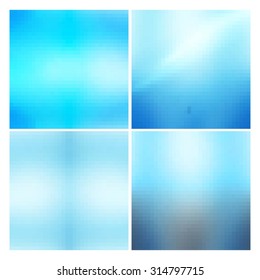 Deep blue Abstract Background. A set of deep blue abstract background. Each background separately on different layers.