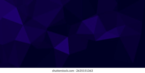 Deep blue abstract polygon background, geometric facets create texture