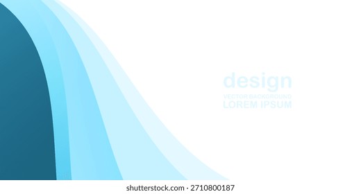 Fondo de capas de onda Abstractas azul profundo. Plantilla moderna del flujo del océano o del agua. Diseño moderno de moda en Ilustración vectorial