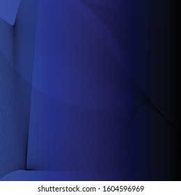 Deep blue art abstract technology vector background, template, 3d lines concept