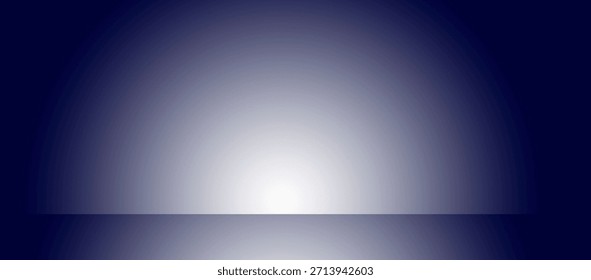 Um fundo azul profundo desaparecendo para a marinha escura, com uma luz horizontal branca brilhante refletindo na parte inferior.
