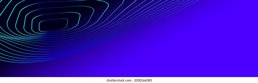 Deep blue banner with optical illusion, design element, presentation, poster, advertisement banner, stylish luxury feel. Vector illustration