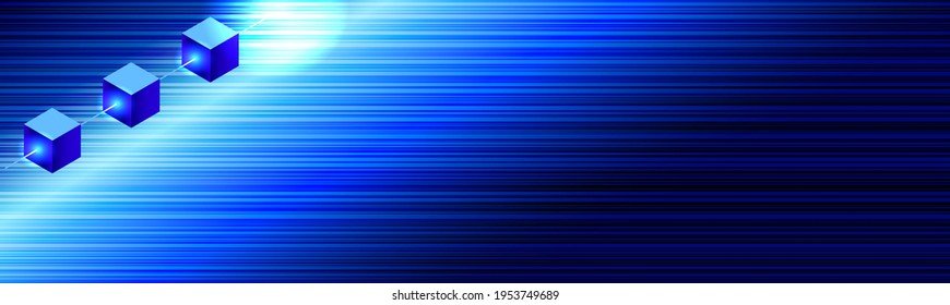deep blue banner vector, glowing lines on blurred light vector, waves vector, bokeh lights, 3d blocks, advertisement banner, stylish luxury feel, Linkedin banner, Facebook cover, webinar