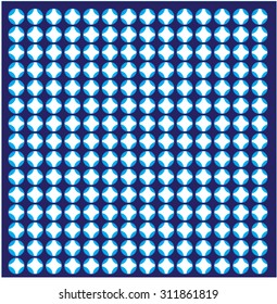 Deep blue circle mesh vector illustration background.