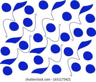 Los círculos azules profundos y el extraño patrón de calamares. El ánimo melancólico.