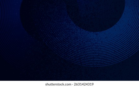 Deep Blue Circular Abstraction with Grain Texture: An Elegant Concentric Ring Design for Modern Backgrounds, Graphic Projects, and Artistic Applications