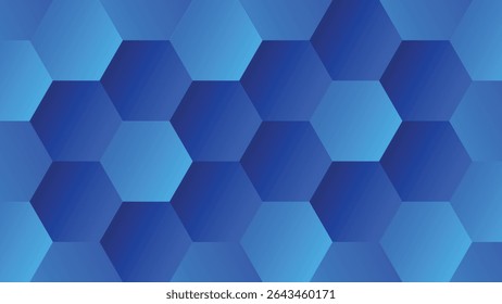 Fundo de telha abstrata futurista do padrão hexágono do contraste azul profundo