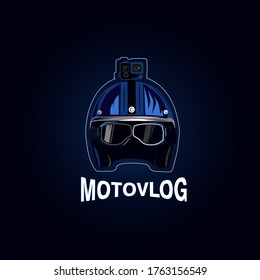 deep blue e-sport motorcycle helmet logo idea