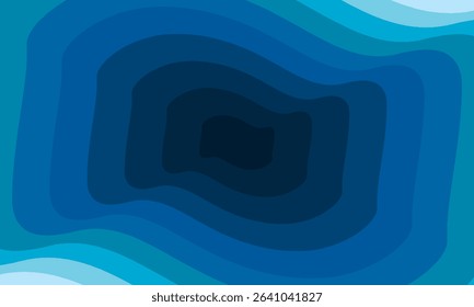 deep blue fluid layers abstract background vector illustration