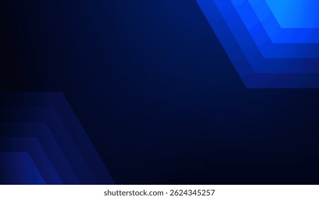 Deep Blue Gradient with Geometric Overlays: Modern Abstract Design for Tech and Corporate Use, a Clean Background for Presentations and Digital Media Projects