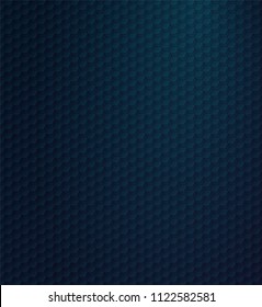 fondo verde azul profundo. Mosaico con cobo y hexágono.