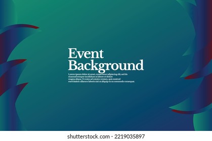 Deep blue and green colored abstract background. Elegant and luxury background for event, backdrop, photo booth, concert, conference, meeting, and exhibition.