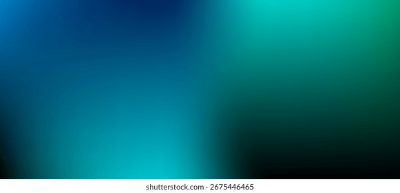 Gradiente azul profundo e verde com mistura suave, criando um plano de fundo abstrato novo e elegante.  