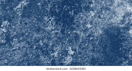 Deep Blue Grunge Texture with a Mysterious Cloud-Like White Figure

