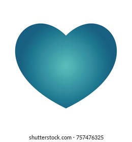 Deep Blue Heart Gradient Glow Turquoise Stock Vector (Royalty Free ...