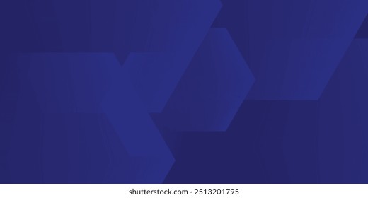 Fundo hexagonal azul profundo claro para a apresentação de negócios.